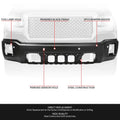 Front Bumper Face Bar for GMC Sierra 1500 (2014–2015) w/ Parking Sensor Holes