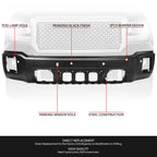 Front Bumper Face Bar for GMC Sierra 1500 (2014–2015) w/ Parking Sensor Holes