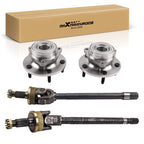 4X Front Left & Right Axle Shaft & Wheel Hub Kit for Dodge Ram 1500 (1994–1999)