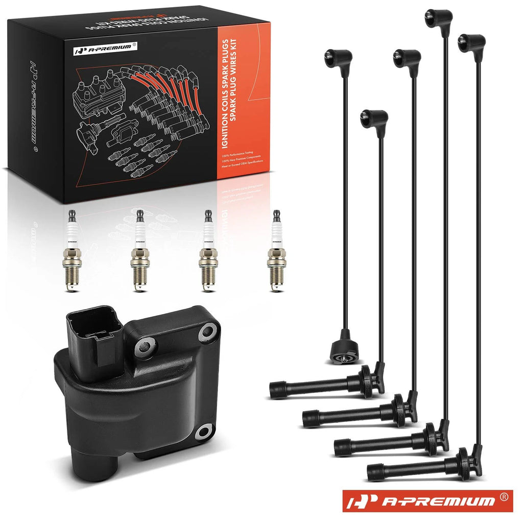 Ignition Coil & Iridium Spark Plugs Set for Honda Accord 