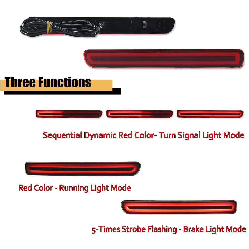Set of 2 Red Rear Bumper Reflectors for LR3 (2005–2009)