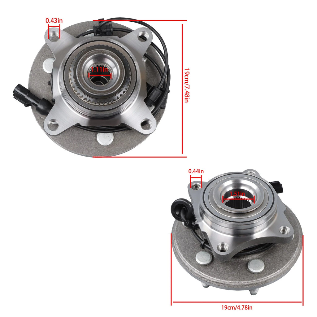Set of 2 Hub Bearings for Expedition Navigator (2003–2006) 4WD