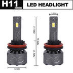 Set of 2 H11 LED Headlight Bulbs for