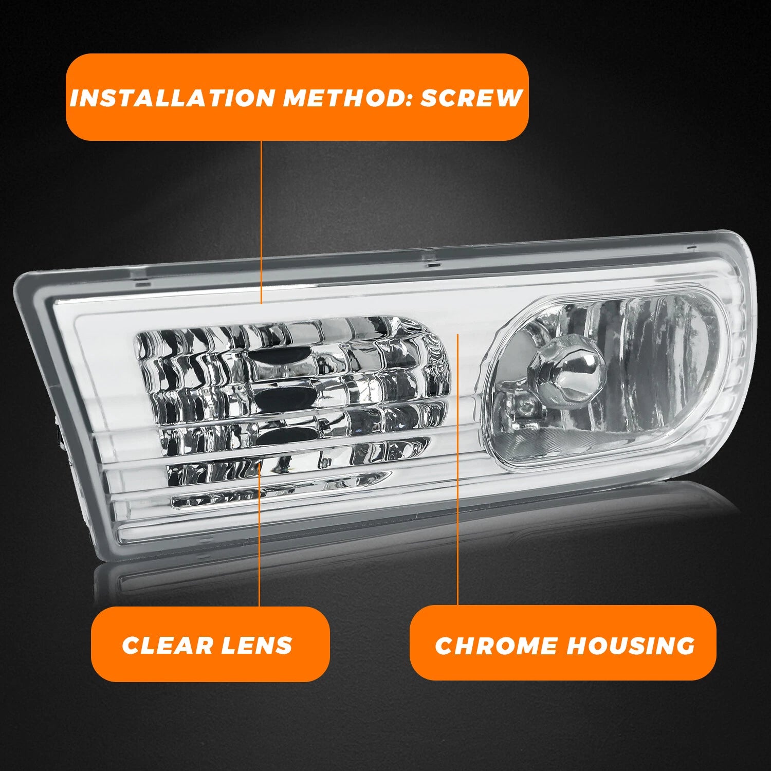 Pair Fog Light Lamp Assemblies for Acura MDX (2007–2009)