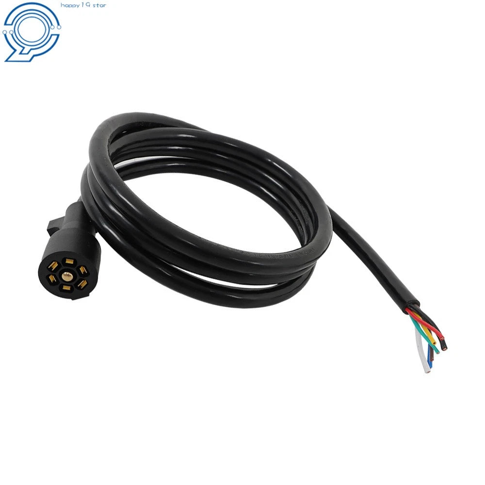 7 Way Plug Inline Trailer Cord for Heavy Duty Trailers (8 Feet)