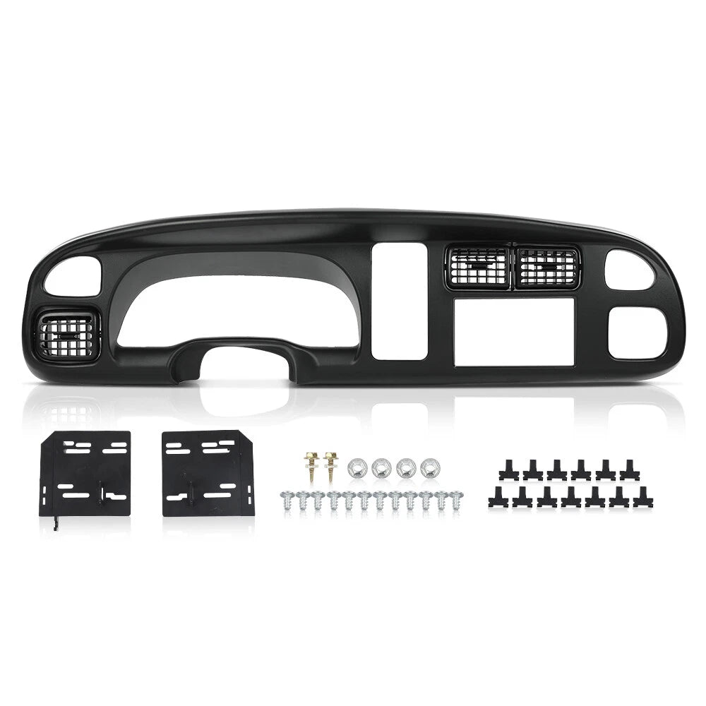 Double Din Dashboard Bezel with Vents for Dodge Ram 1500 2500 3500 (1998–2002)