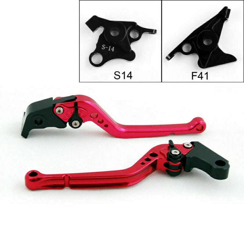 Long Brake Clutch Levers for Suzuki Hayabusa GSXR1300 (2008–2014) Red T9