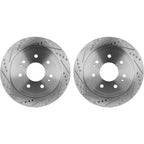 Rear Brake Disc and Pad Kit for Ford F-150 (2004–2011) Cross-drilled Slotted