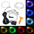 19.6ft RGB LED Fiber Optic Neon Strip Lights for Car Interior