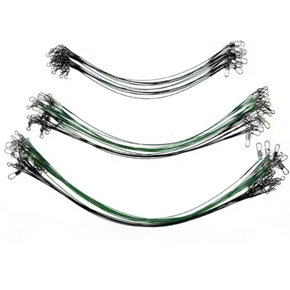 60Pcs Marine Grade Fishing Leader Lines Rust Proof Flexible Wire for Saltwater