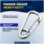 Set of 2 Asymmetric Snap Hooks for Five Oceans FO465-M2 (3-5/32 inches)
