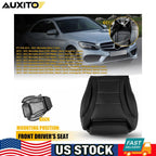Front Driver Bottom Seat Cover for Mercedes Benz C300 (2015–2021) Black Leather