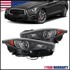 LED Headlight Pair for Infiniti Q50 (2014–2022) w/o AFS