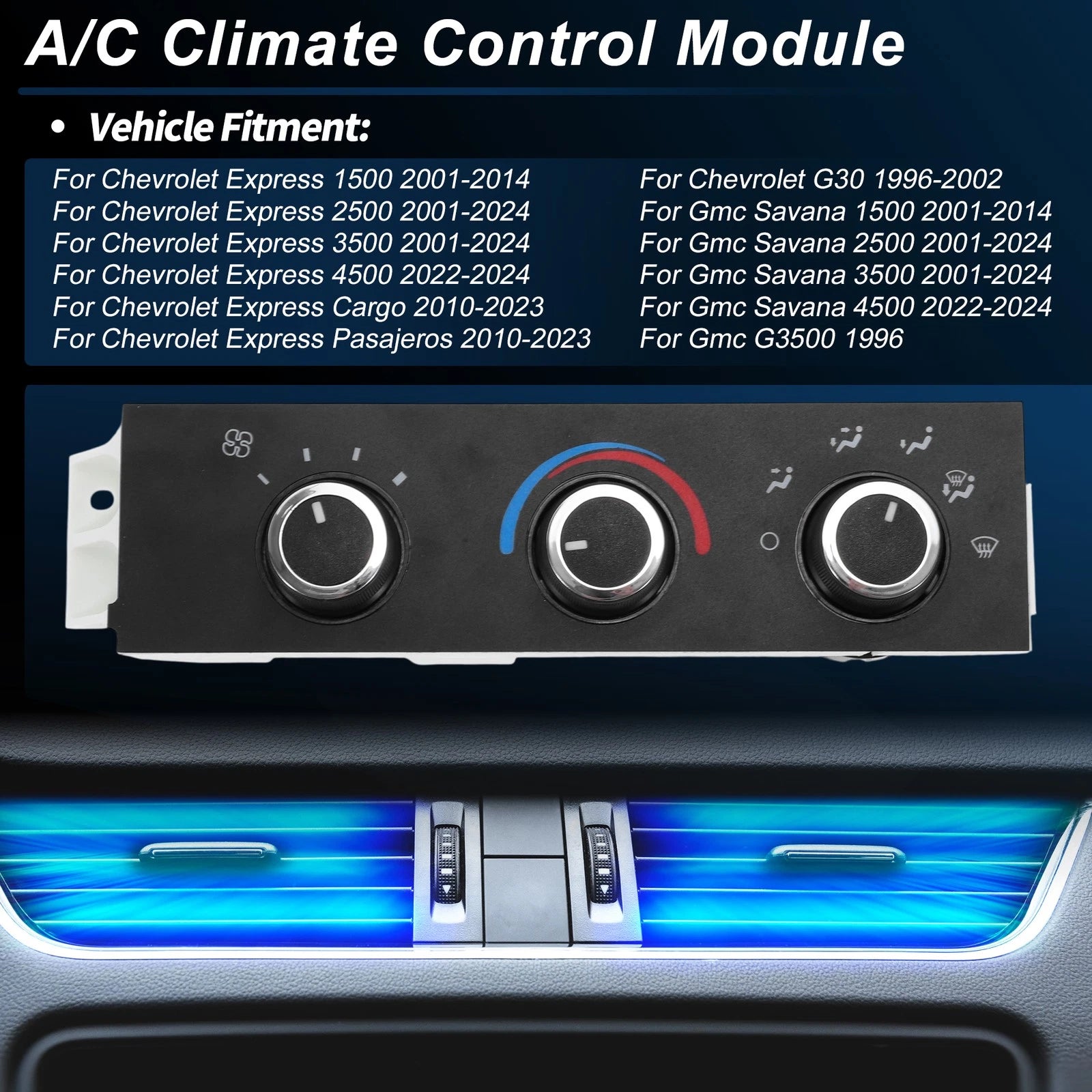 A/C Heater Climate Control Switch Module for Chevrolet Express (No. 599-293)
