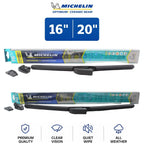 Set of 2 Michelin Optimum+ 16"/20" Ceramic Beam Wiper Blades for
