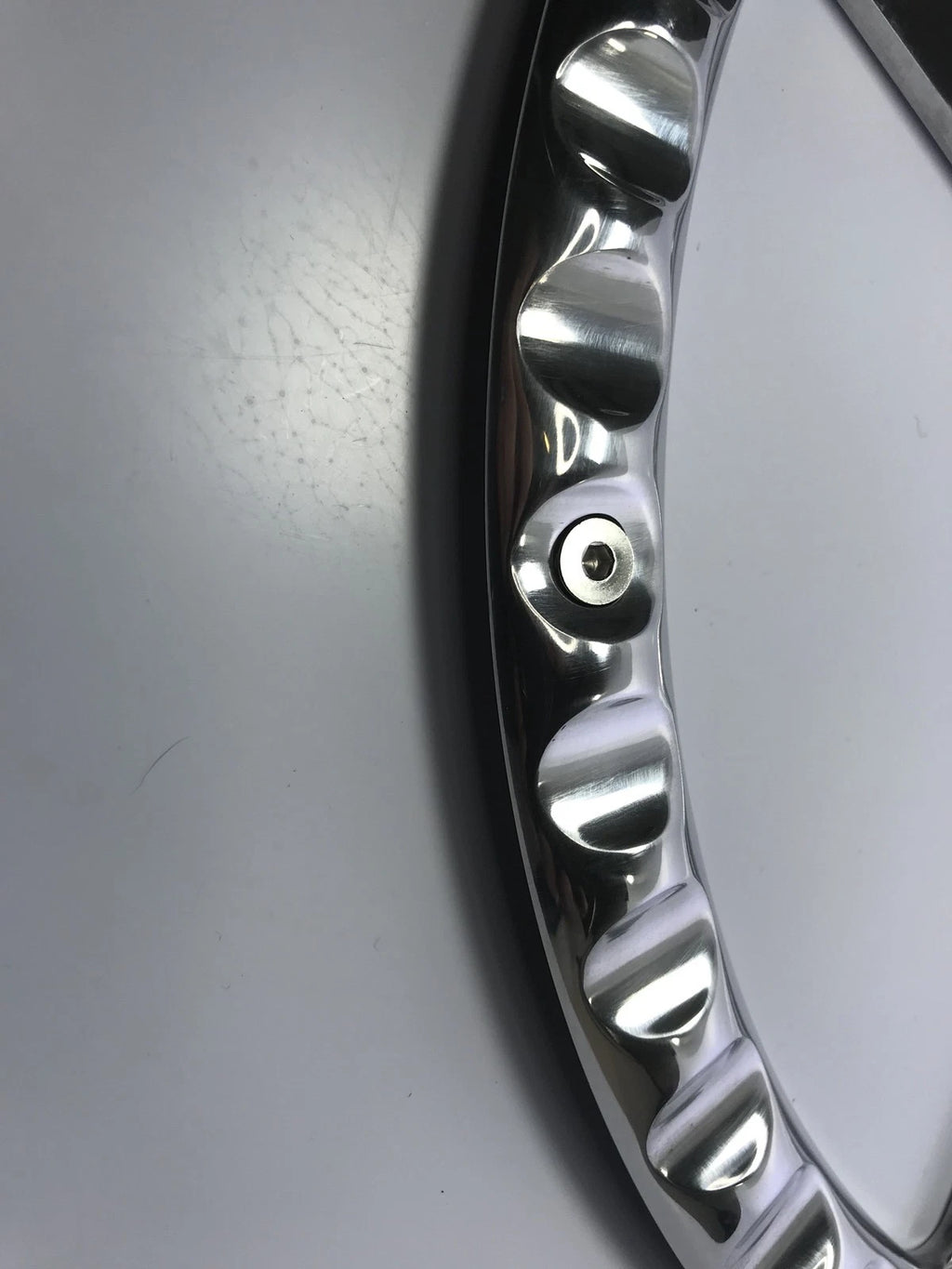 14" Polished 5 Hole Billet Steering Wheel for Universal Fit Orange Half Wrap (—)