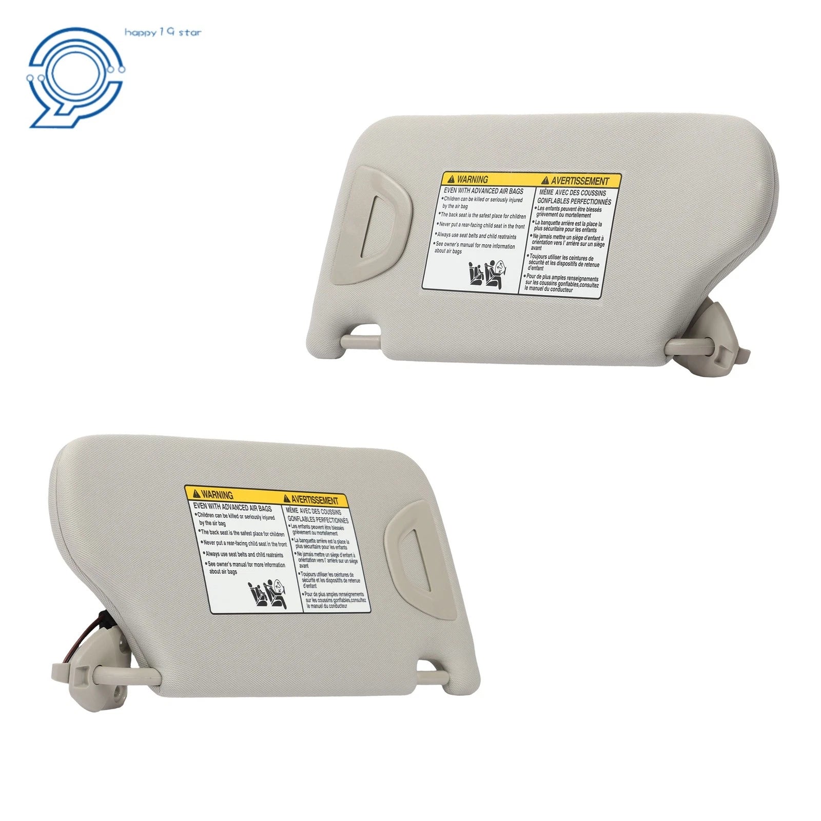 Set of 2 Lighted Sun Visors for Nissan Altima (2013–2018)