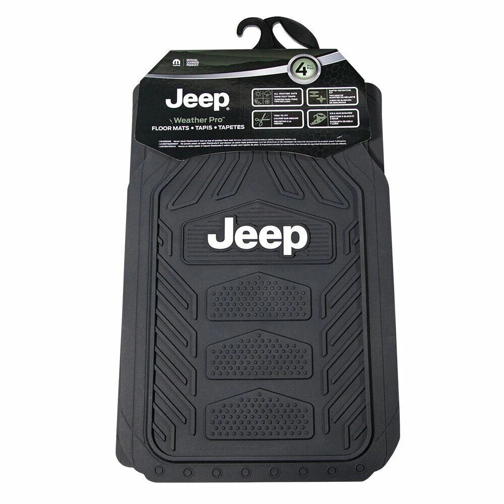 Set of 4 All Weather Heavy Duty Rubber Floor Mats for Jeep
