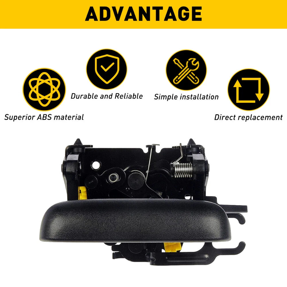 Tailgate Handle Set of 5 for Chevy Avalanche (2002–2006) Black Rear