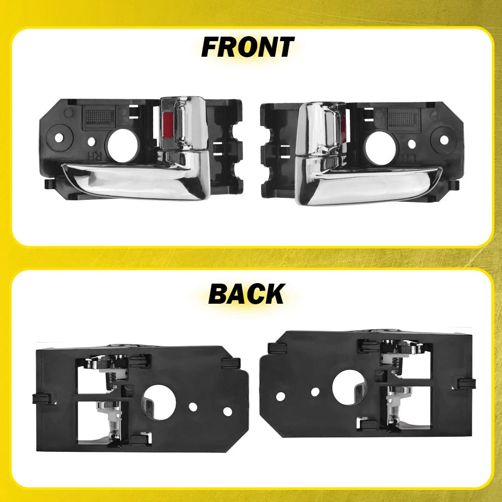 Set of 2 Chrome Inside Door Handles for Kia Spectra (2004–2009)