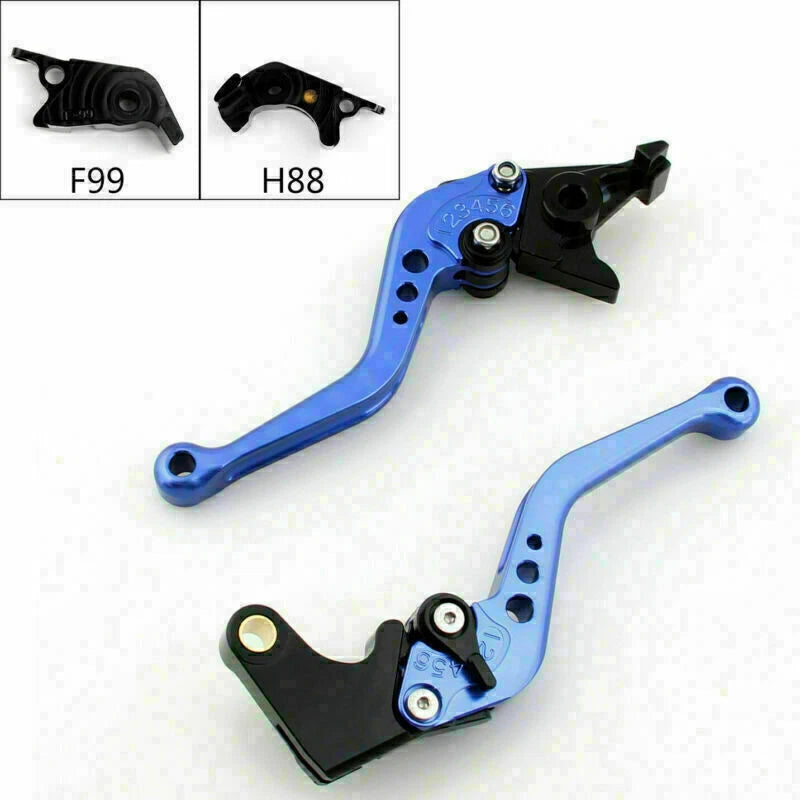 Short Brake Clutch Levers for Kawasaki ZZR/ZX1400 SE (2016–2017) Blue T9