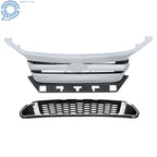 Set of 4 Upper Bumper Grilles for Ford Fusion Sport (2010–2012) with Chrome Ring