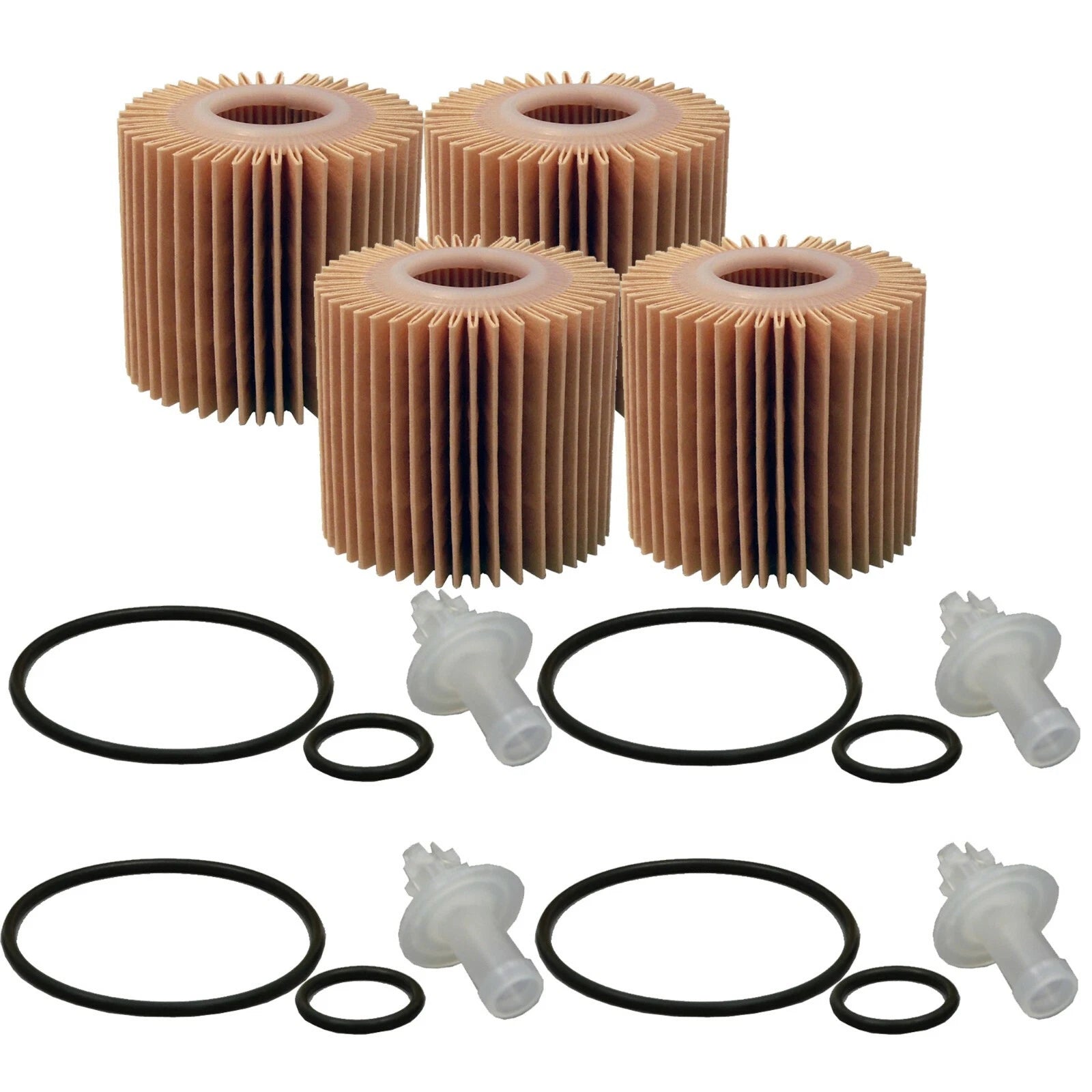 Set of 4 Wix Engine Oil Filters for Lexus Scion Toyota (Metal Free)