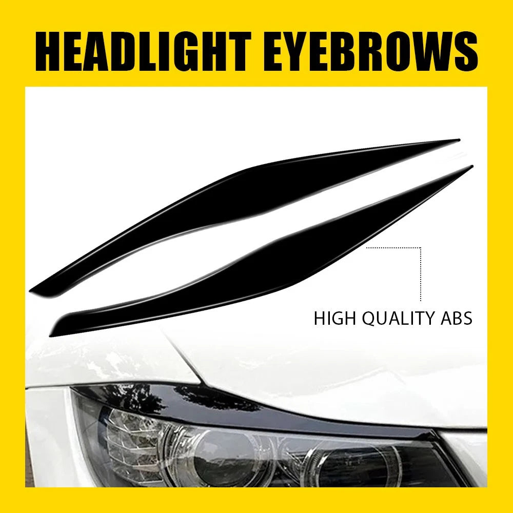 Black Headlight Eyelid Trim for BMW 3 Series E90 E91 (2005–2012)