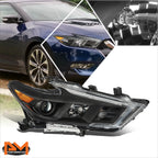 Chrome Amber LED DRL Projector Headlight Right for Nissan Maxima (2016–2018)