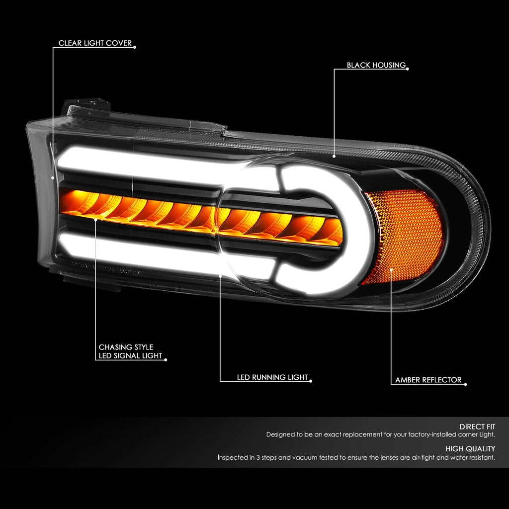 3D LED DRL + Sequential Turn Signal Bumper Light for FJ Cruiser (2007–2014)