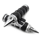 Spike 1" Handlebar Grips w/ Contoured Throttle Boss for Harley Touring