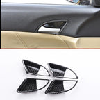 4x Carbon Fiber Door Handle Bowl Cover Trim for Honda Accord (2008–2013)