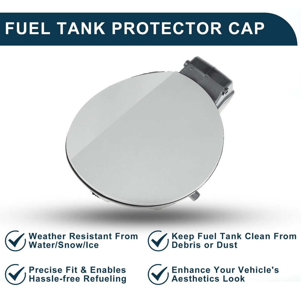 Fuel Tank Door Cap for Volkswagen Golf 6 (2010–2013) Silver Tone