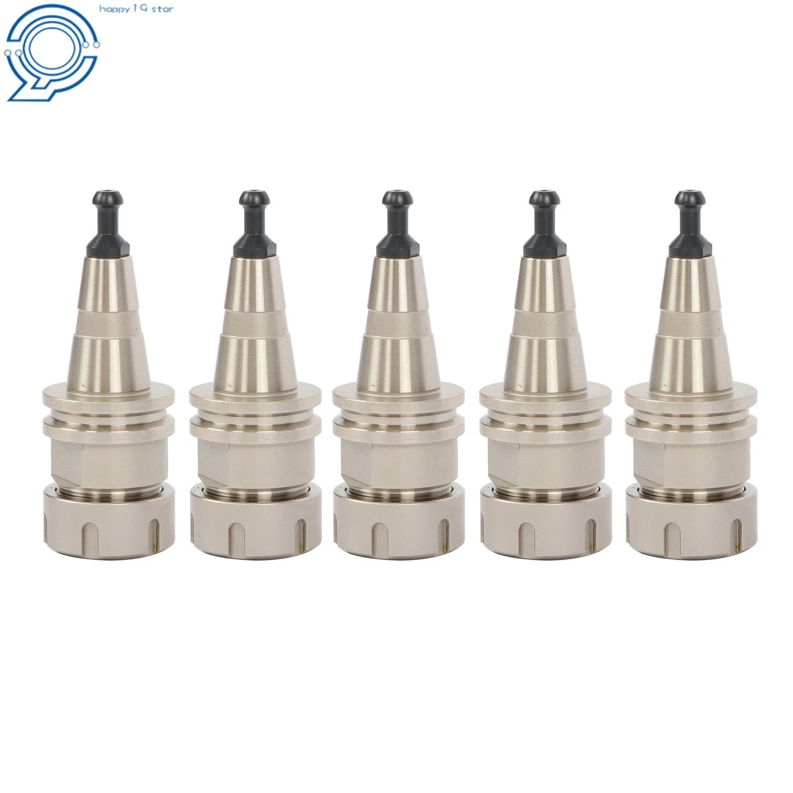 Set of 5 Precision ER32 Holders for ISO30 (60mm, 30000 RPM)