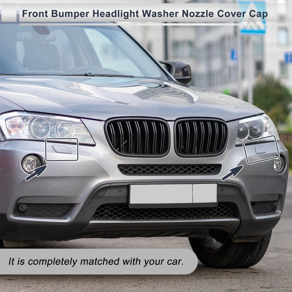Headlight Washer Nozzle Cover Cap for BMW X3 (2011–2017) - White