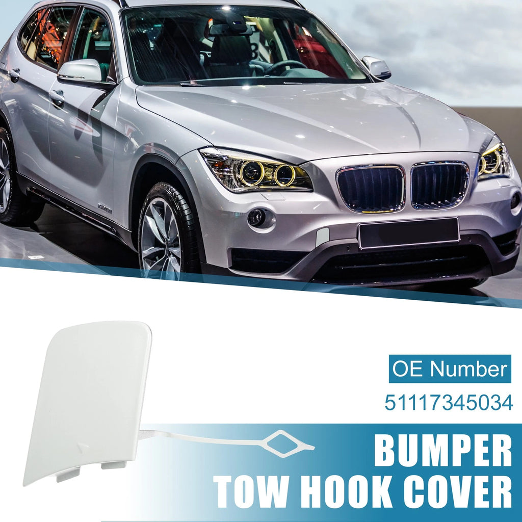 Front Bumper Tow Hook Cover for BMW X1 E84 (2012–2015) 51117345034 White