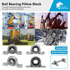 Pillow Block Ball Bearing for KFL001 (8/10/12/20mm ID) Zinc Alloy