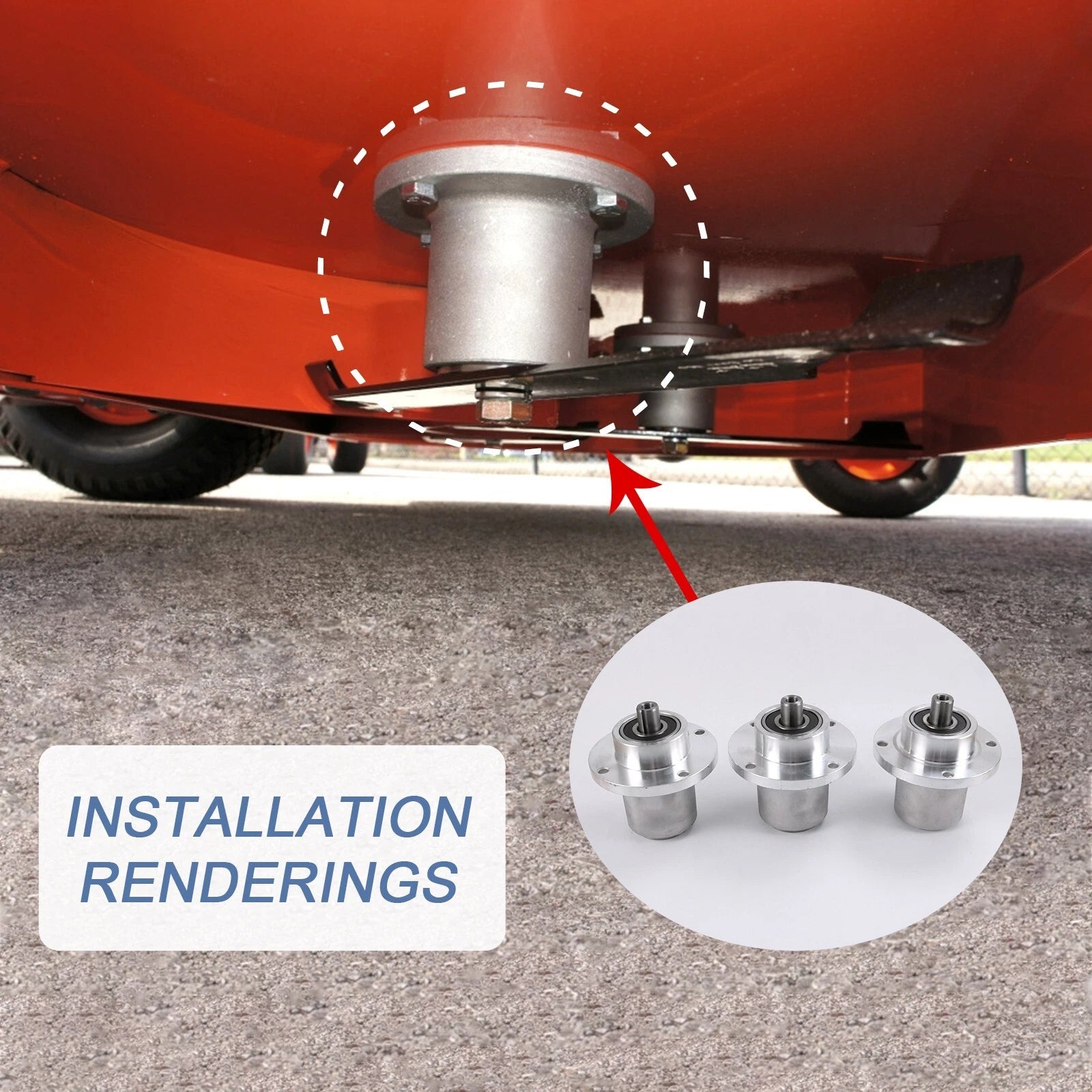 3 Pack Spindle Assembly for Bad Boy Deck (Fits Various Models)
