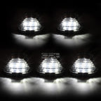 5Pcs Chrome White LED Cab Roof Running Light for Ford Superduty (1999–2016)