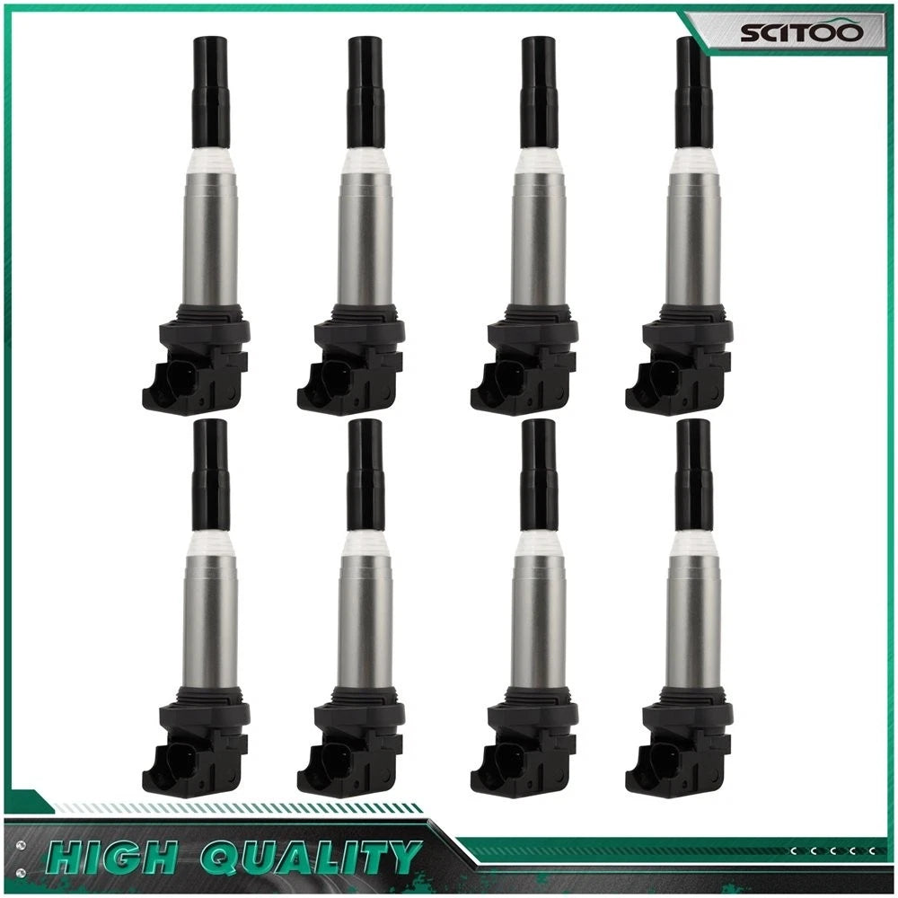 Set of 8 Ignition Coils for Mini Cooper 1.6L (2009–2013) & BMW 650i M5 M6 4.4L (2012–2016)