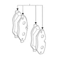 Set of 4 Front Disc Brake Pads for Mercedes (9064212100)