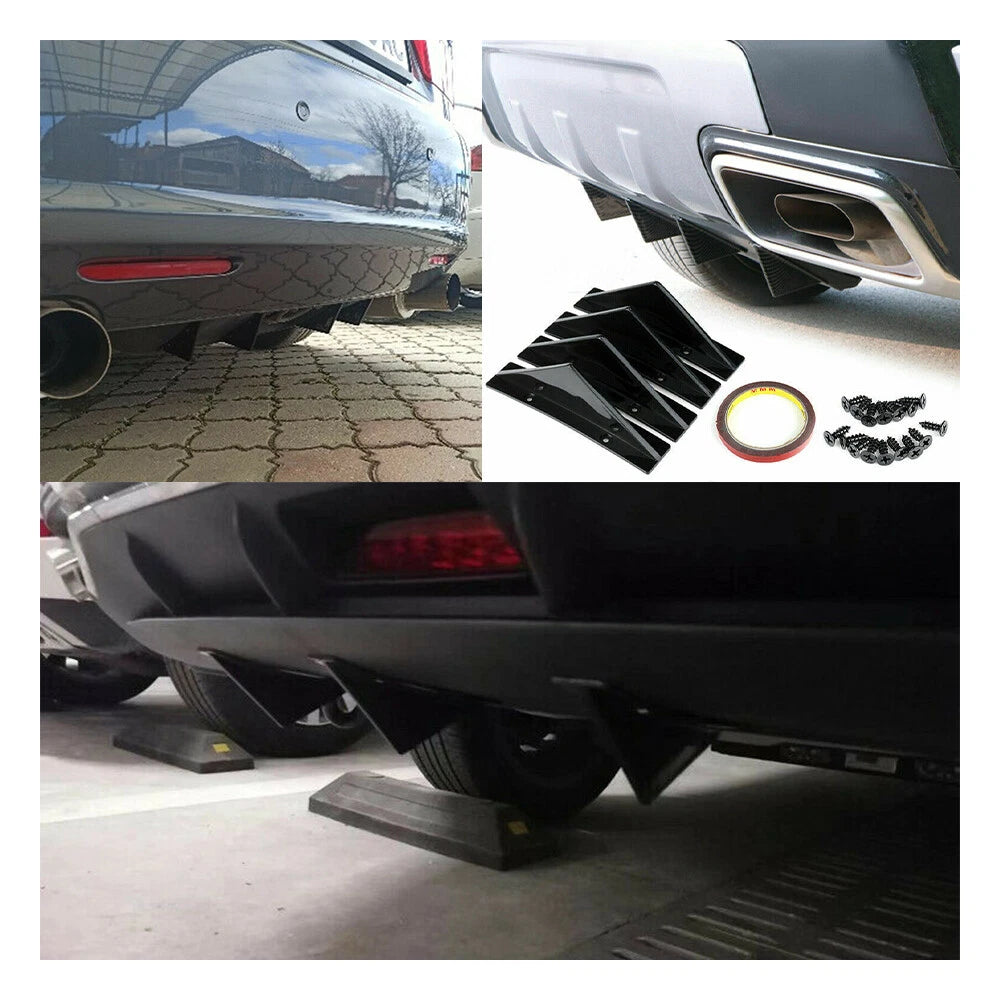 Rear Bumper Diffuser Spoiler Lip Wing Splitter for