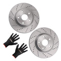 Set of 2 Front Left & Right Brake Rotors for Pontiac Vibe (2009–2010) Scion tC (2011–2016)