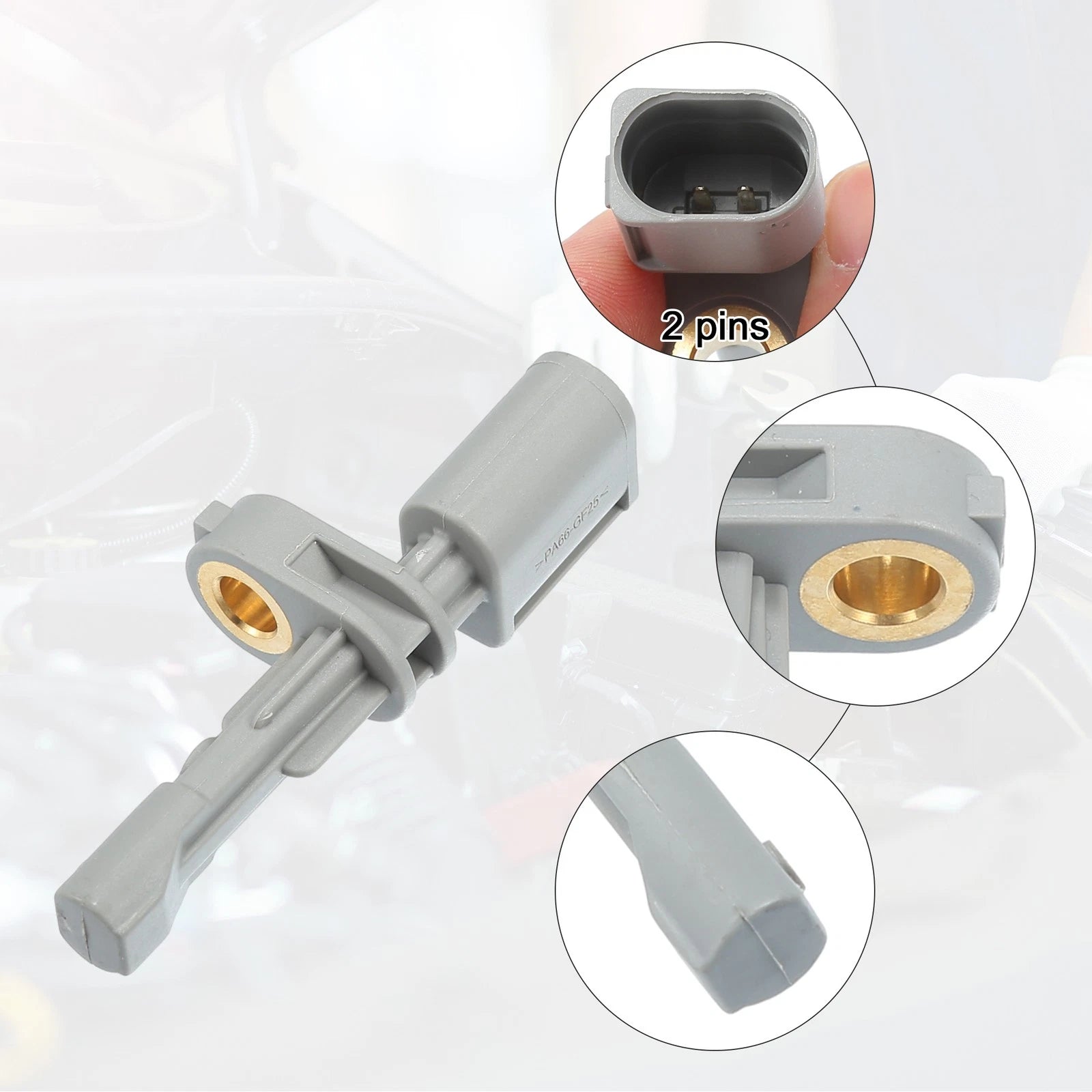 2X ABS Sensor for Audi A3 (2012–2016) No.WHT003864