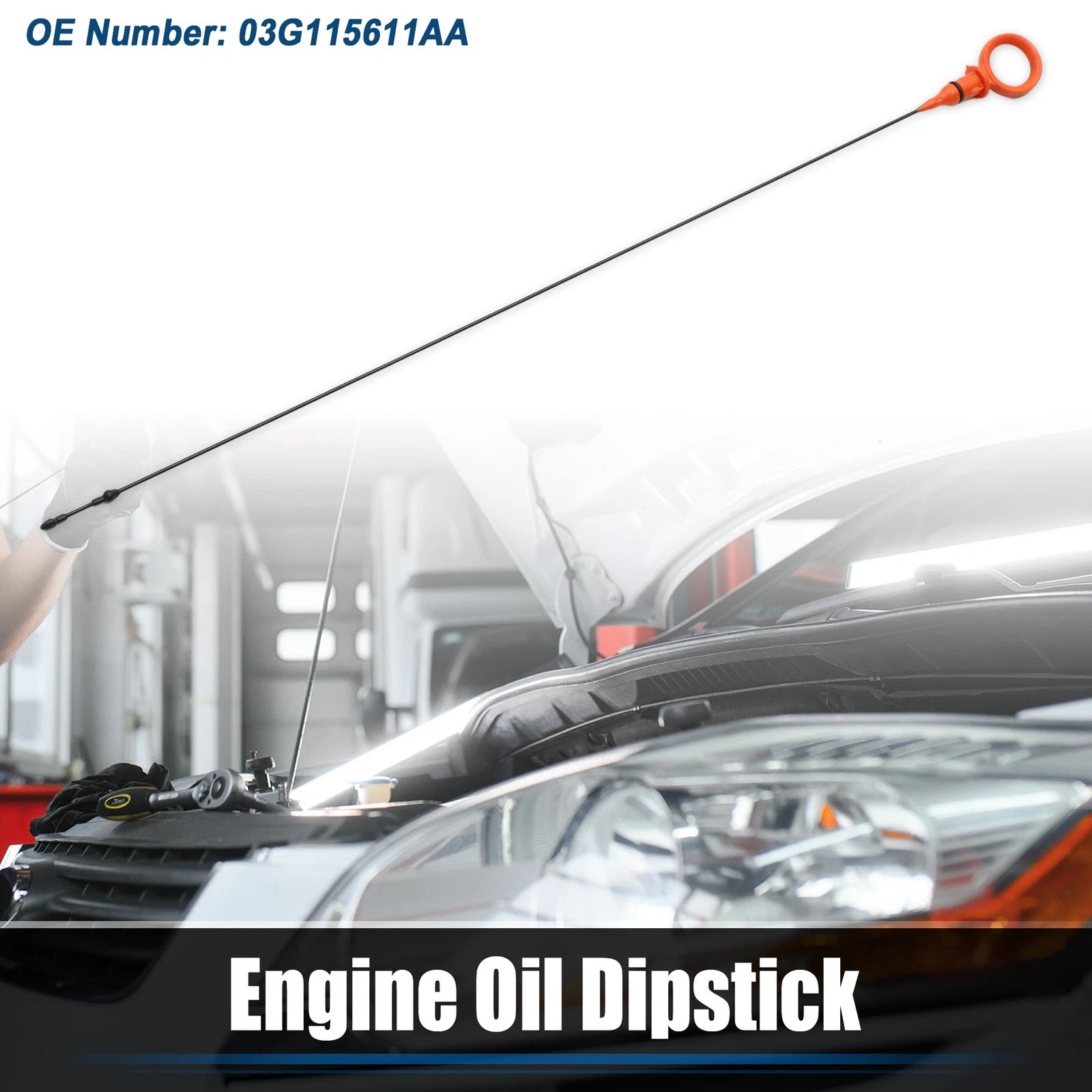 Engine Oil Level Indicator Dipstick for Volkswagen Jetta (2005–2010) No. 03G115611AA
