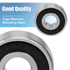 Set of 5 6201-2RS Deep Groove Ball Bearings 12mm x 32mm x 10mm Chrome