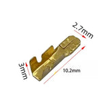 50 pcs Electric Tool Switch Wire Terminal Clip 2mm 3mm Gold Finish