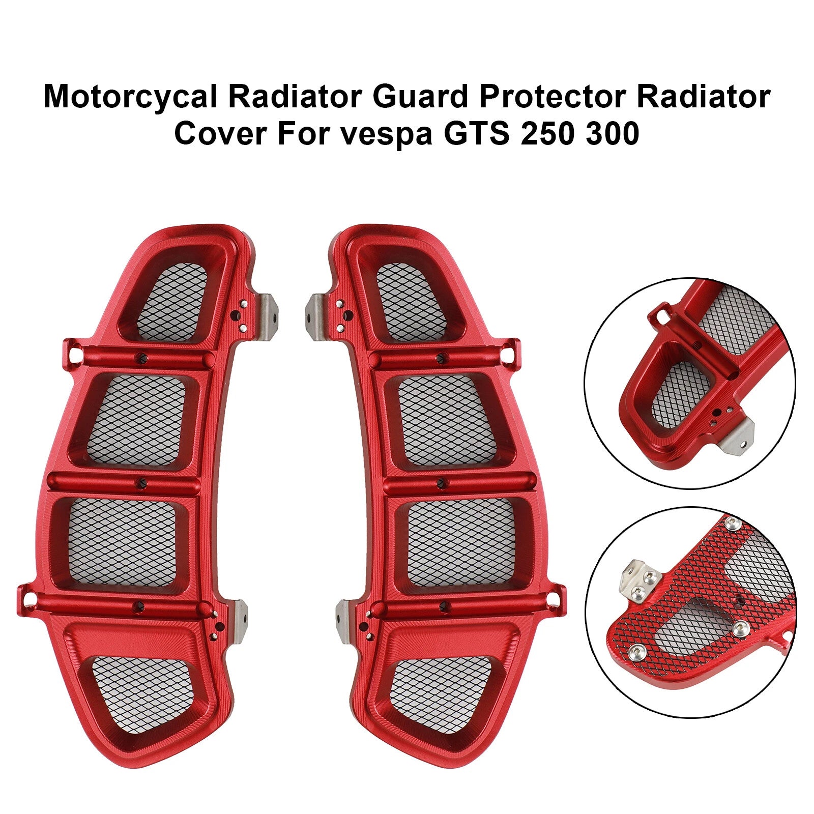 Radiator Guard Protector for Vespa GTS 250 300 (2008–2023) Red