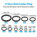 Ceramic Fishing Rod Guide Rings Set of 160 (3.7-30mm)