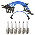 NGK Wire Set & Denso Spark Plugs Kit for Bronco E-Series F-Series (L6)